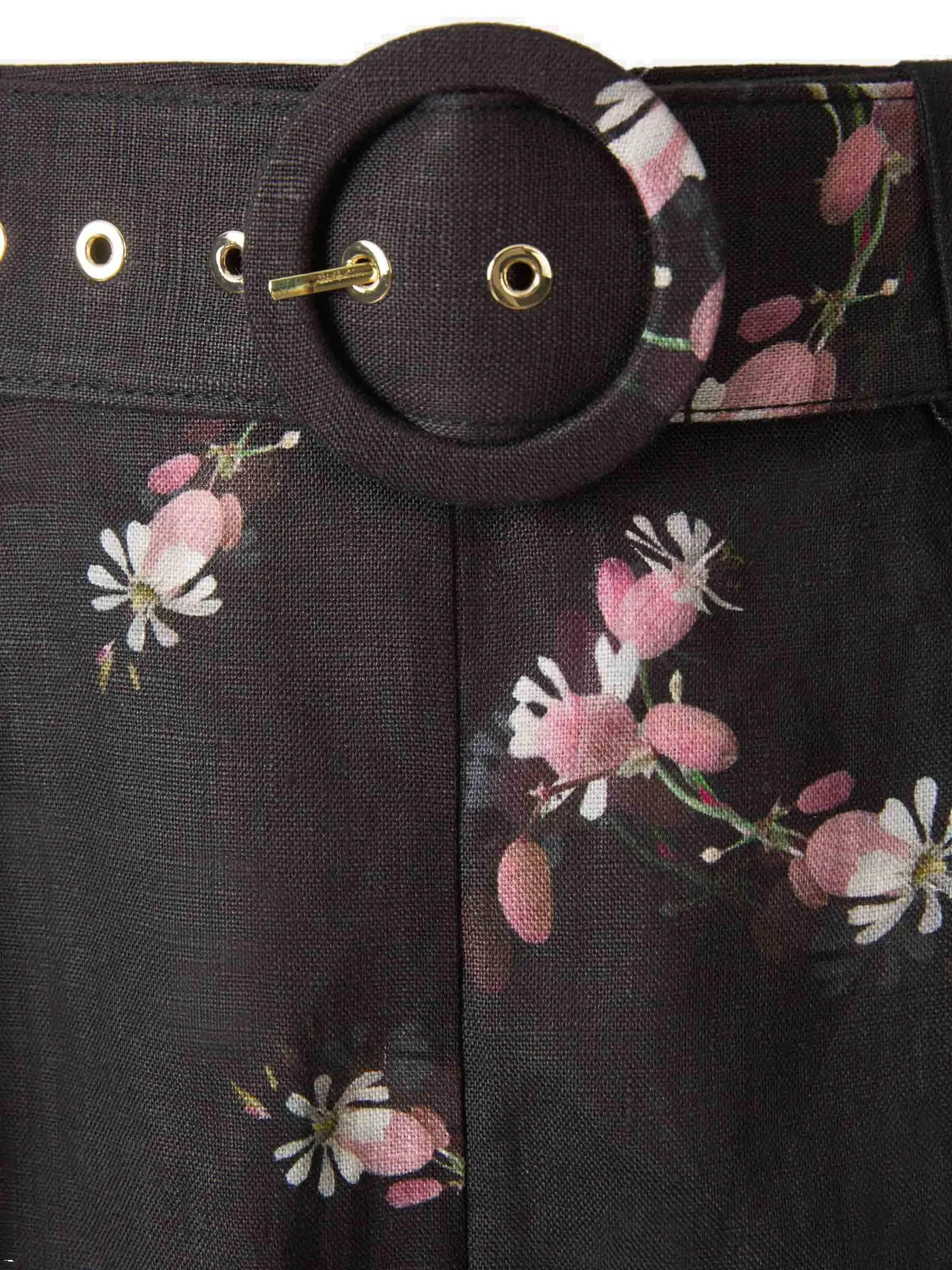 Zimmermann Floral-Printed Pleated Flared Shorts