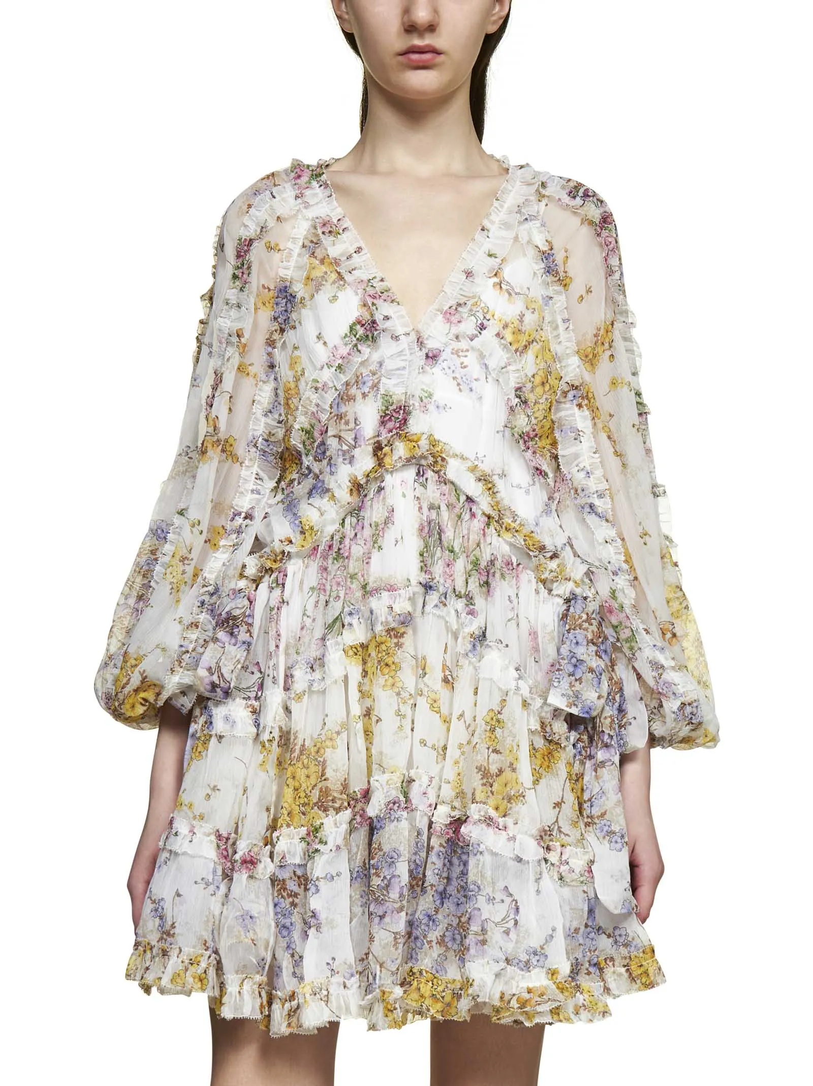 Zimmermann Jude Frill Billow Mini Dress
