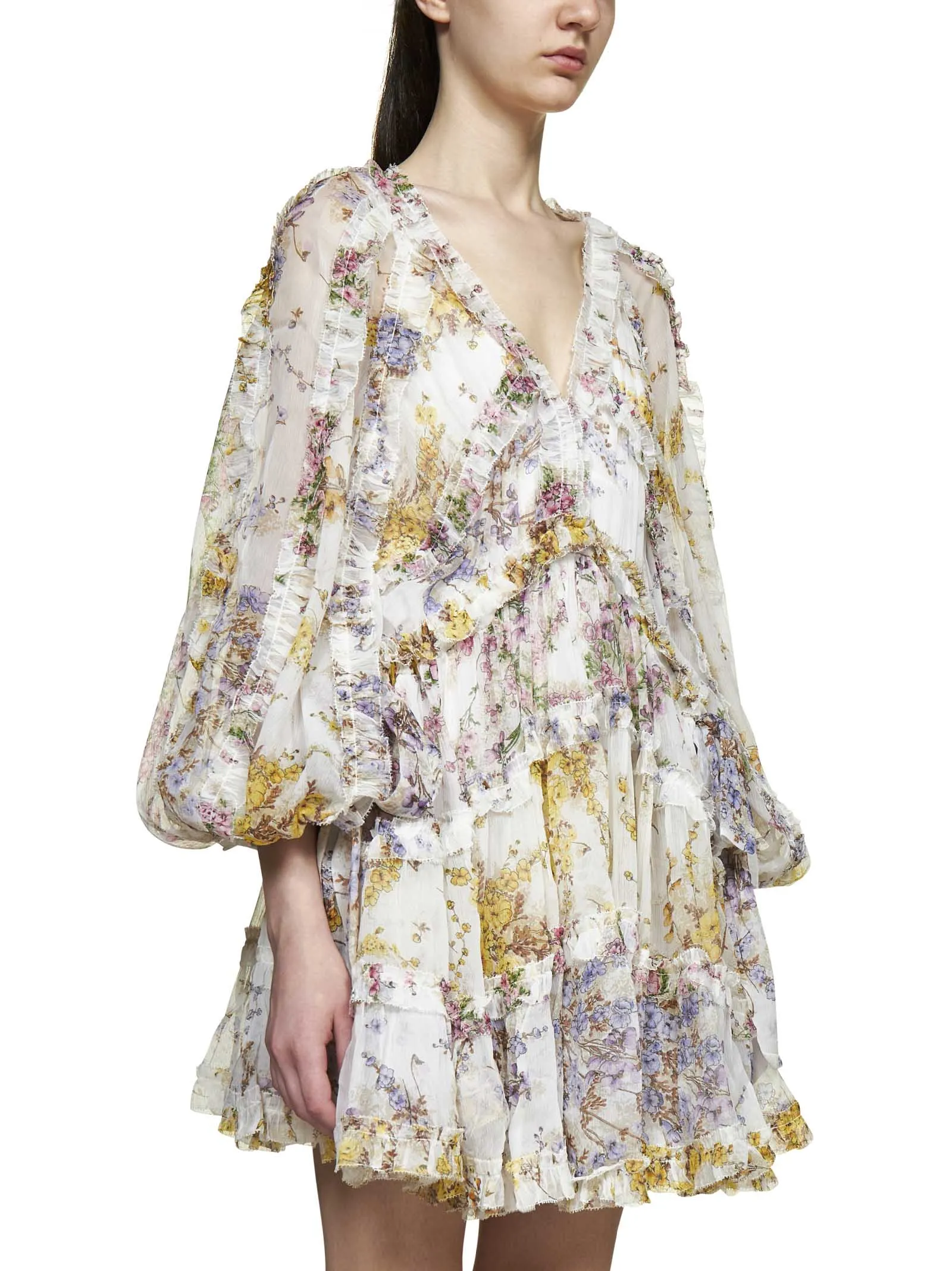 Zimmermann Jude Frill Billow Mini Dress