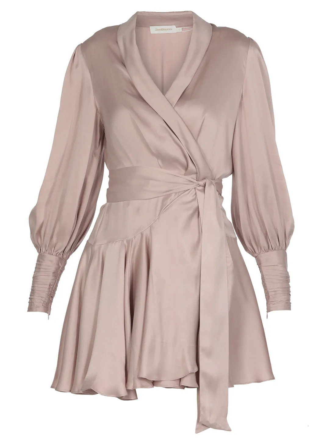 Zimmermann Wrap Long-Sleeved Mini Dress